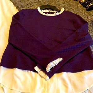 Sweater with Blouse look